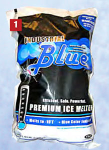 Industrial blue ice melt rock salt